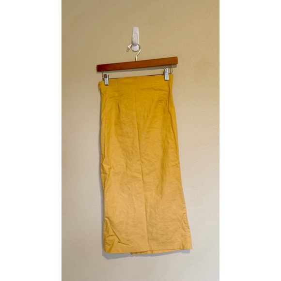 Zara Yellow Midi Skirt - Picture 3 of 8